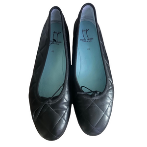 Thierry Rabotin Women’s Slip-Ons Genoa Black Nappa Leather Size 40 or 9